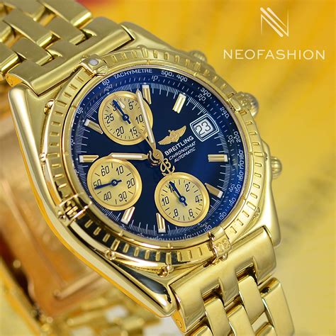 breitling chrono gold|breitling chronomat 18k gold.